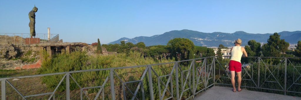 Friend at Pompeii ruins
