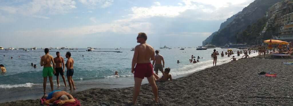 Mount Vesuvius beach view
