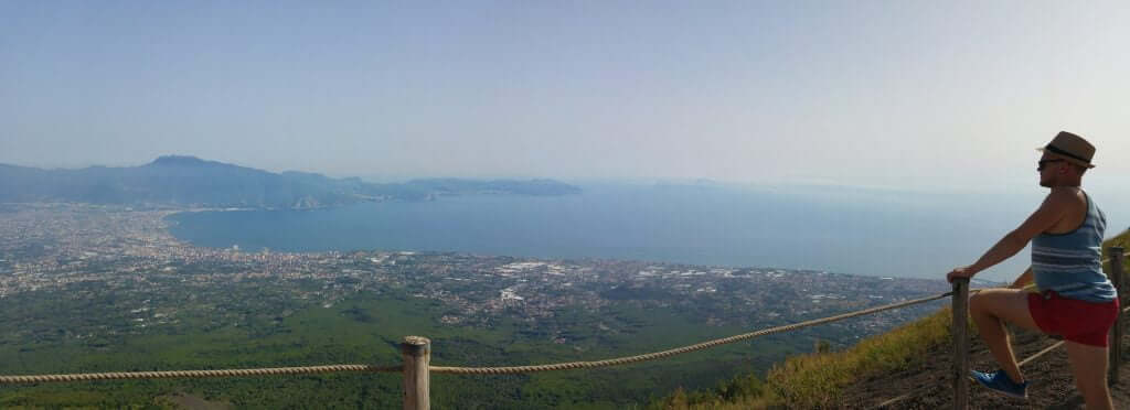 Panoramic view from volcano