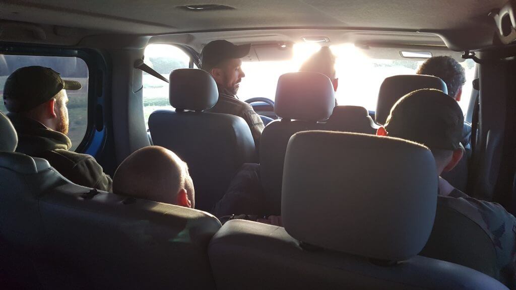 Full car with army guys (always learn something from the best)