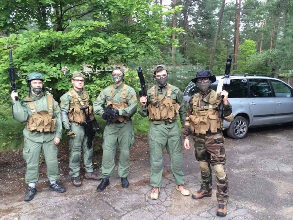 Green worms on the field