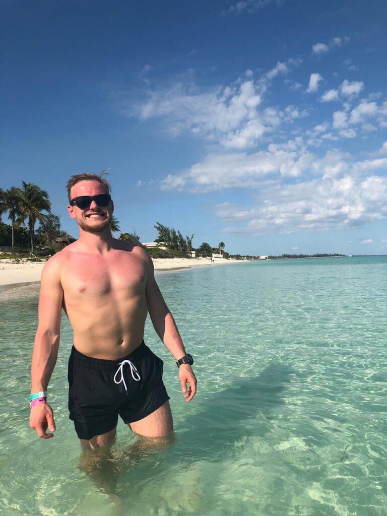 Sunburned in Bahamas