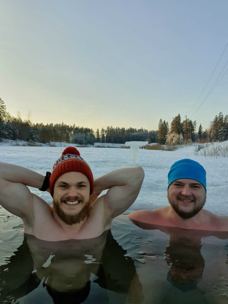 That day it was -17C also the chair from ice in the background seems nice