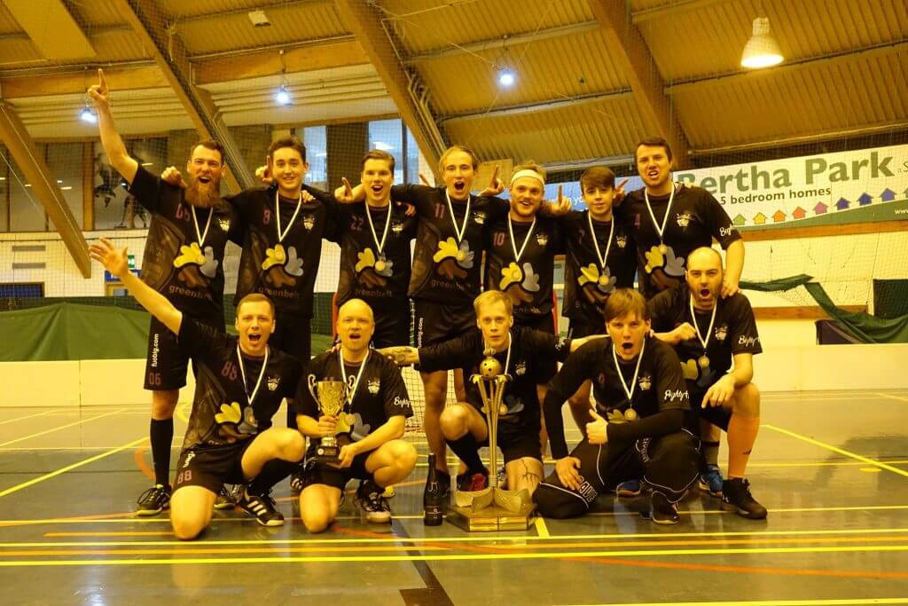 Play-offs and we won the Scottish cup. It was also my last game in the UK.