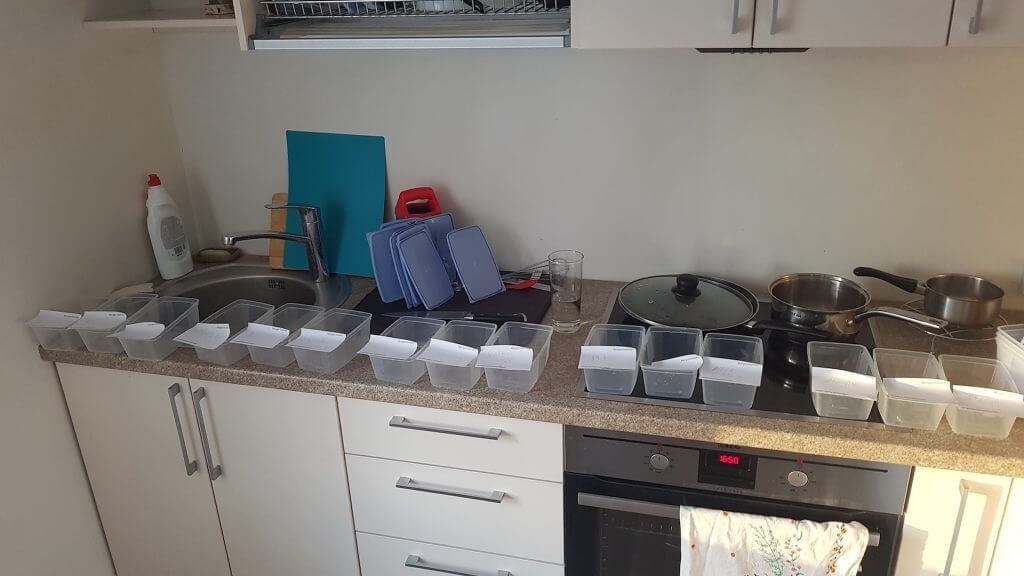 Every week on Sunday I cooked for 3 hours (food for the whole week)