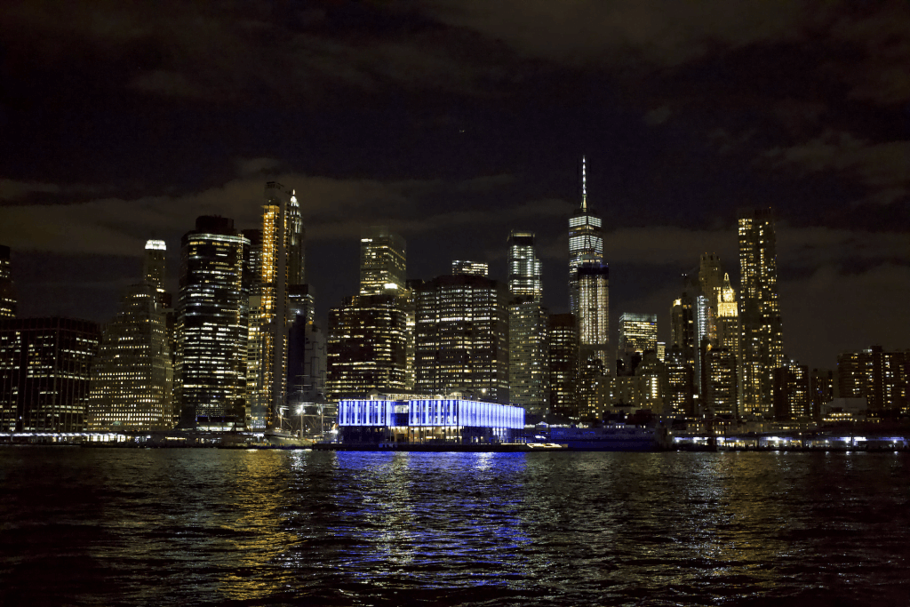 NYC skyline at night