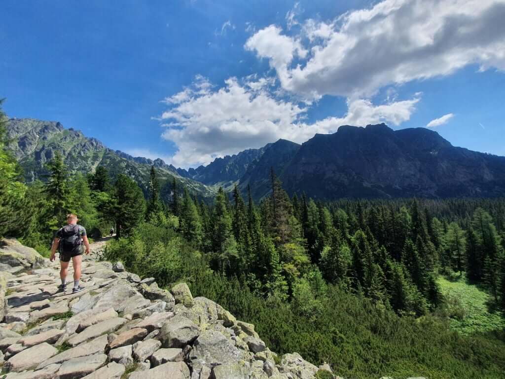 Rysy is far away, it looks the smallest from the distance