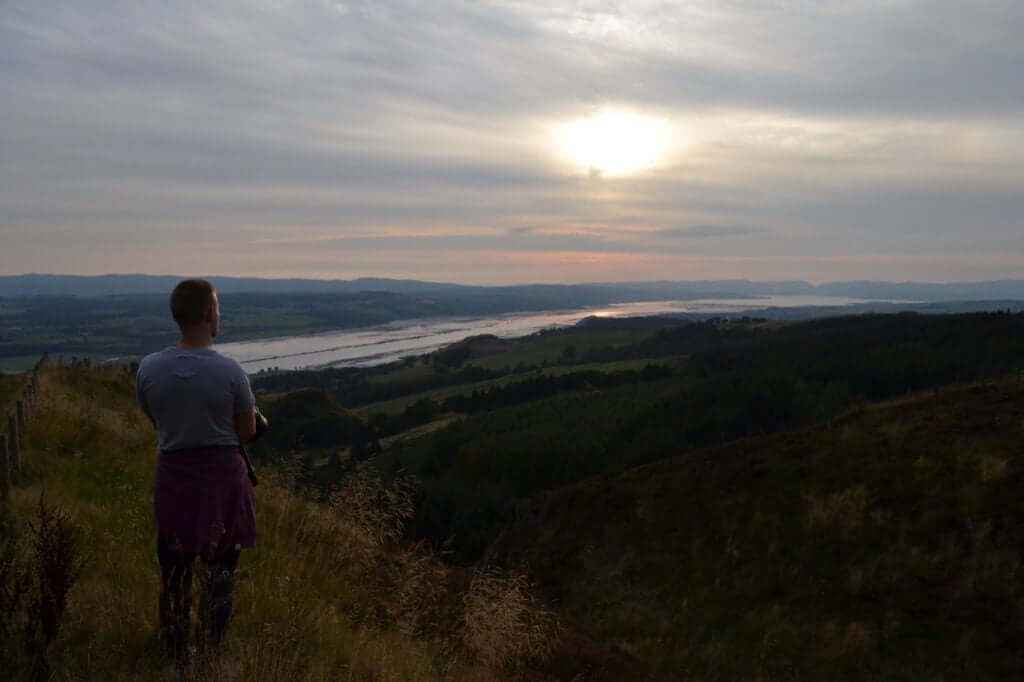Drone capture over some of the mountain in Scotland