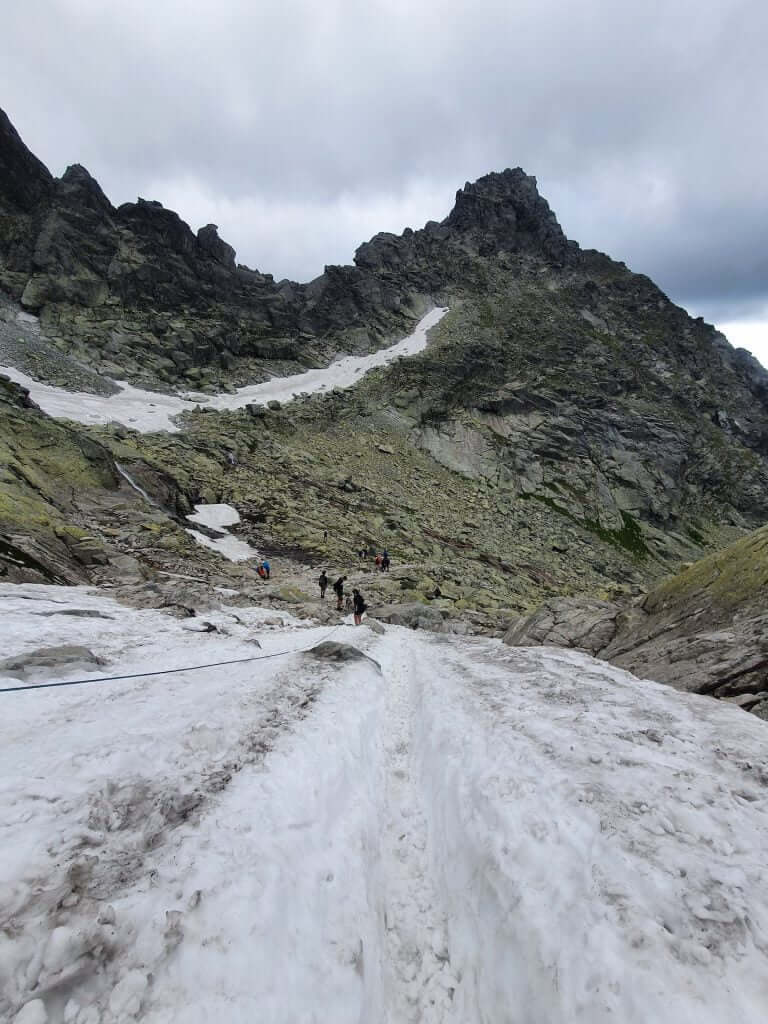 Summer snow in the mountains