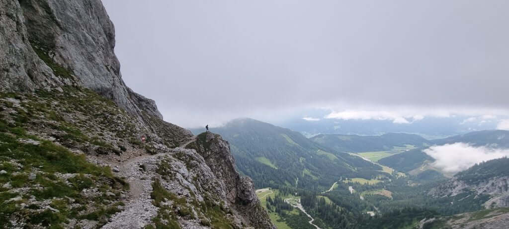 How tiny human can be in mountains