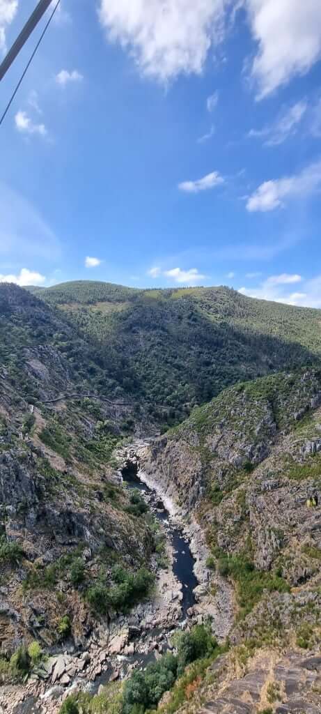 View down from bridge