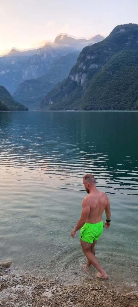 Crystal clear mountain lake
