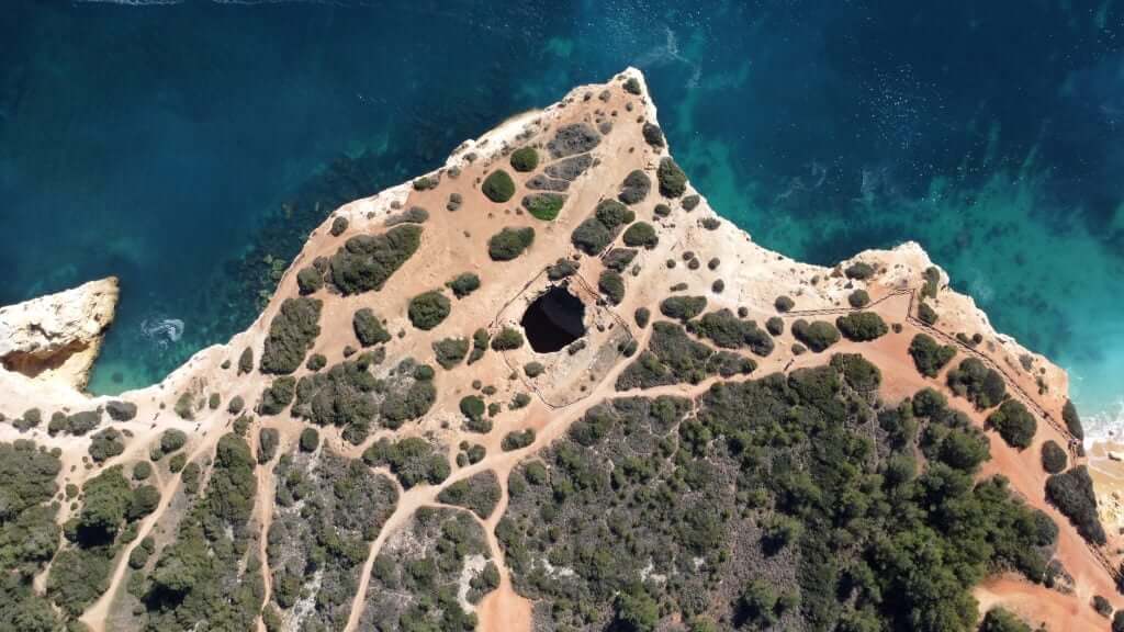 Grotte de Benagil in Portugal (200m above the sea level)