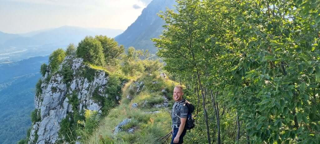 Heading back through the forest