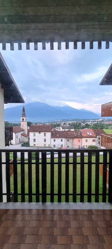 Morning mountain view from accommodation