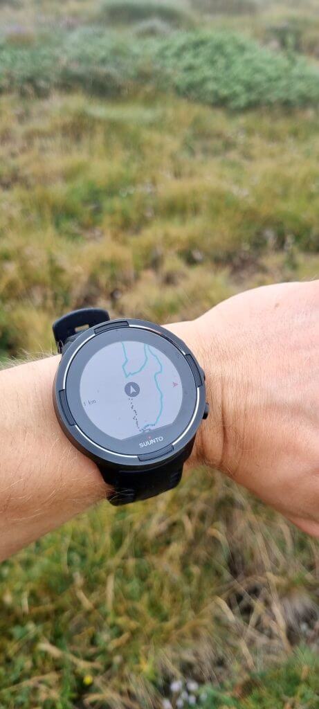 Watch showing elevation during the hike