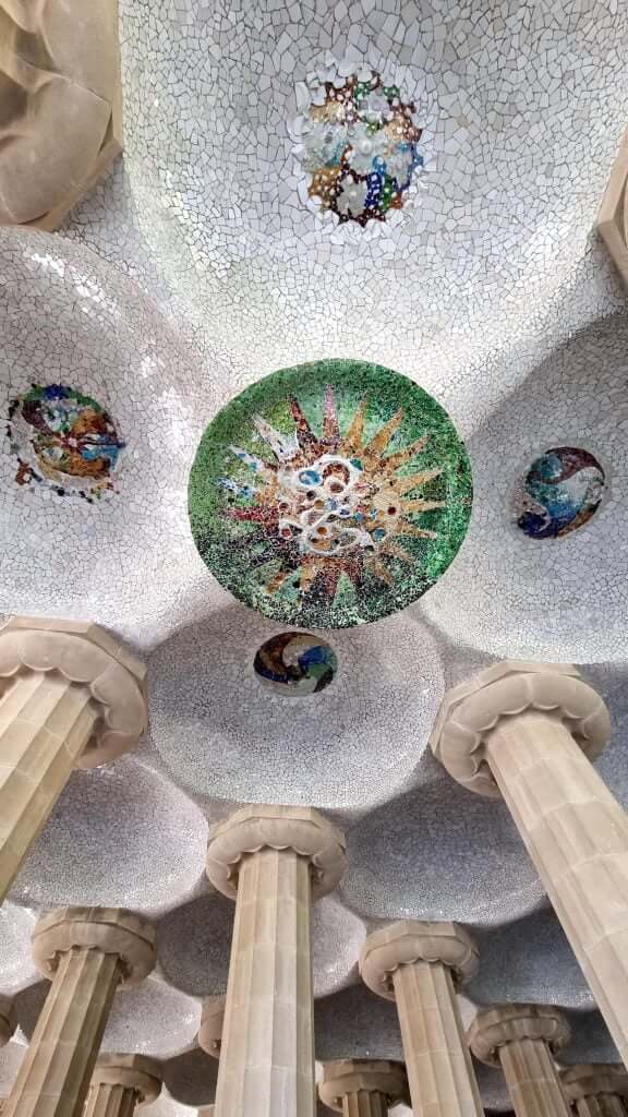 Park Guell mosaic ceiling