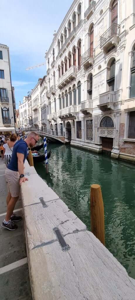 Venice canal with historic buildings